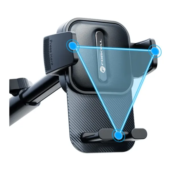 FORCELL F-Grip Support de téléphone de voiture universel pour pare brise et tableau de bord