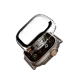 FORCE Coque pour Apple Watch Ultra 1/2 transparente avec contours noirs