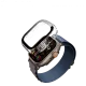 FORCE Coque pour Apple Watch Ultra 1/2 transparente avec contours noirs