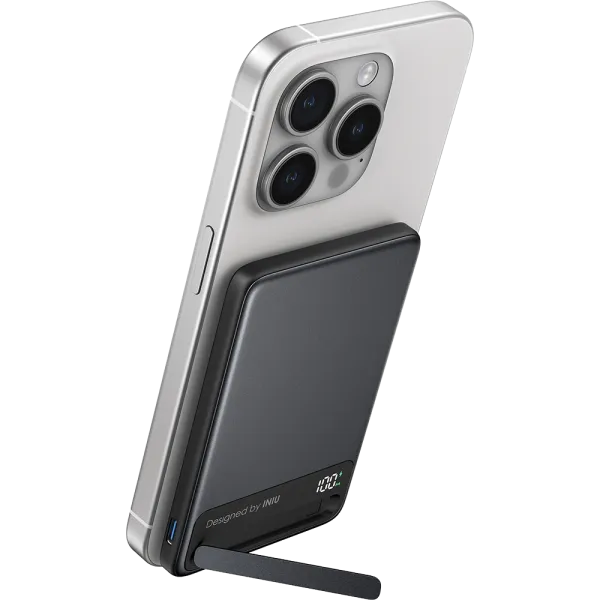 INIU MagPro Slim Powerbank sans fil MagSafe/Qi 5000mAh 15W Noir