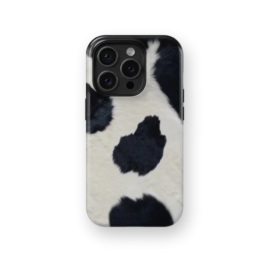 Cowhide Chic | Coque de téléphone 3D 2en1 Ultra-résistante