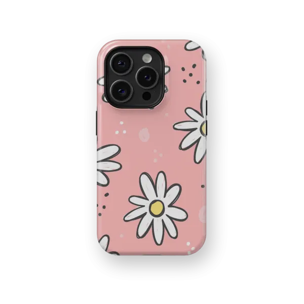 Pink Daisies | Coque de téléphone 3D 2en1 Ultra-résistante