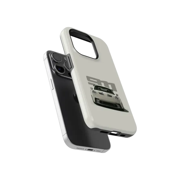 Bland Grey Porsche | Coque de téléphone 3D 2en1 Ultra-résistante