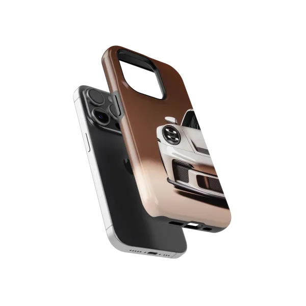 Front Luxury Porsche | Coque de téléphone 3D 2en1 Ultra-résistante
