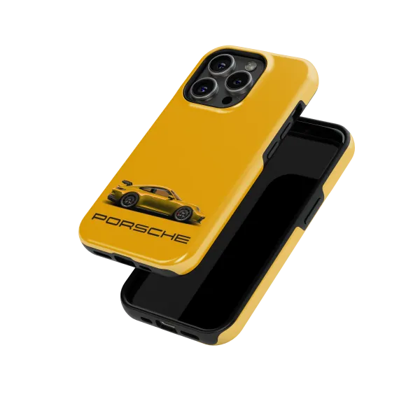 Mustard Porsche | Coque de téléphone 3D 2en1 Ultra-résistante