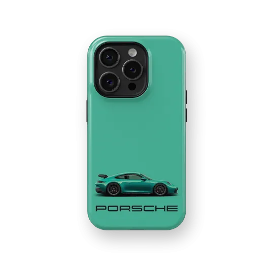 Turquoise Porsche | Coque de téléphone 3D 2en1 Ultra-résistante