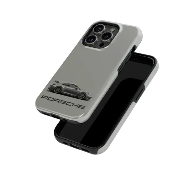 Grey Porsche | Coque de téléphone 3D 2en1 Ultra-résistante