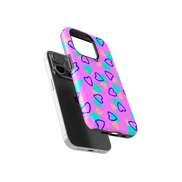 Colorful Love | Coque de téléphone 3D 2en1 Ultra-résistante