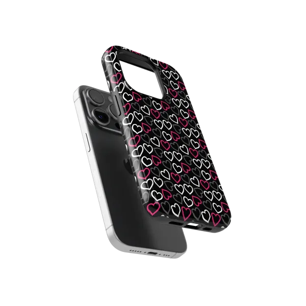 Contrasting Hearts | Coque de téléphone 3D 2en1 Ultra-résistante
