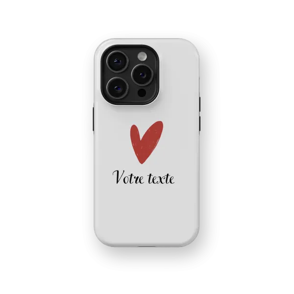 Signature Love - White | Coque de téléphone 3D 2en1 Ultra-résistante