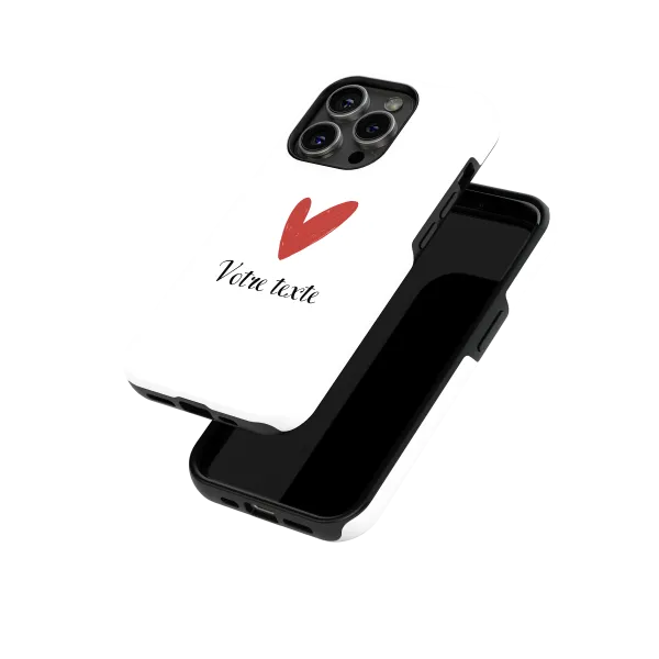Signature Love - White | Coque de téléphone 3D 2en1 Ultra-résistante