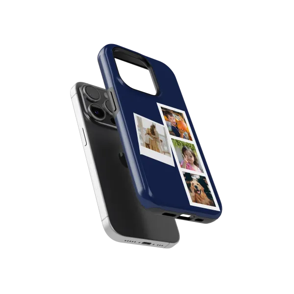 Memory Collage - Dark Blue | Coque de téléphone 3D 2en1 Ultra-résistante