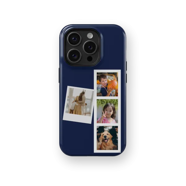 Memory Collage - Dark Blue | Coque de téléphone 3D 2en1 Ultra-résistante