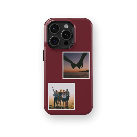 Twin Memories - Dark Red | Coque de téléphone 3D 2en1 Ultra-résistante