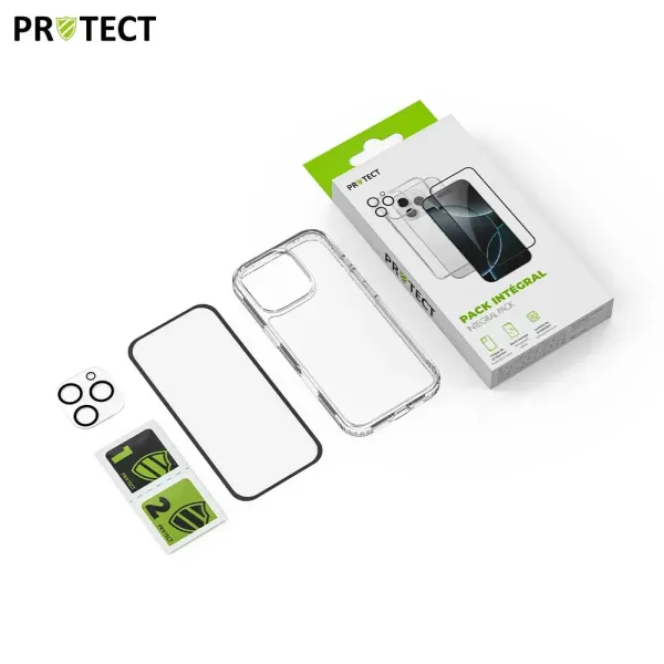 PROTECT Pack de Protection Coque + Protection Lentille + Verre Trempé iPhone (Tous les modèles)
