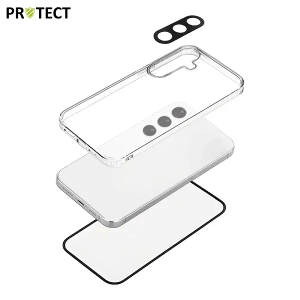 PROTECT Pack de Protection Coque + Protection Lentille + Verre Trempé Samsung (Tous les modèles)