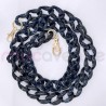 Chaine grosse maille avec pad universel - serie RIVIERA - NOIR&BLEU...