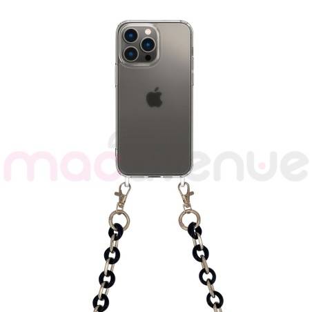 Chaine grosse maille avec pad universel - serie Turino - NOIR&BLEU ...