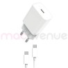 MYWAY PACK CHARGEUR SECTEUR PD 20W + USB-C USB-C BLANC