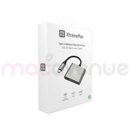 XTREMEMAC - Hub USB-C 3 ports (HDMI+USB-A+USB-C) Power Delivery