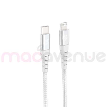 Tiger Lite - TIGER POWER LITE CABLE RENFORCE USB-C LIGHTNING 1,2M B...