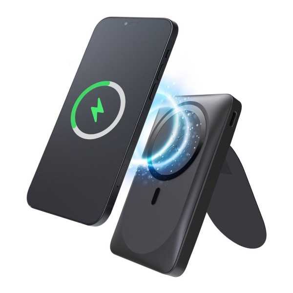 FORCELL F-ENERGY Batterie externe noire compatible MagSafe USB-A US...